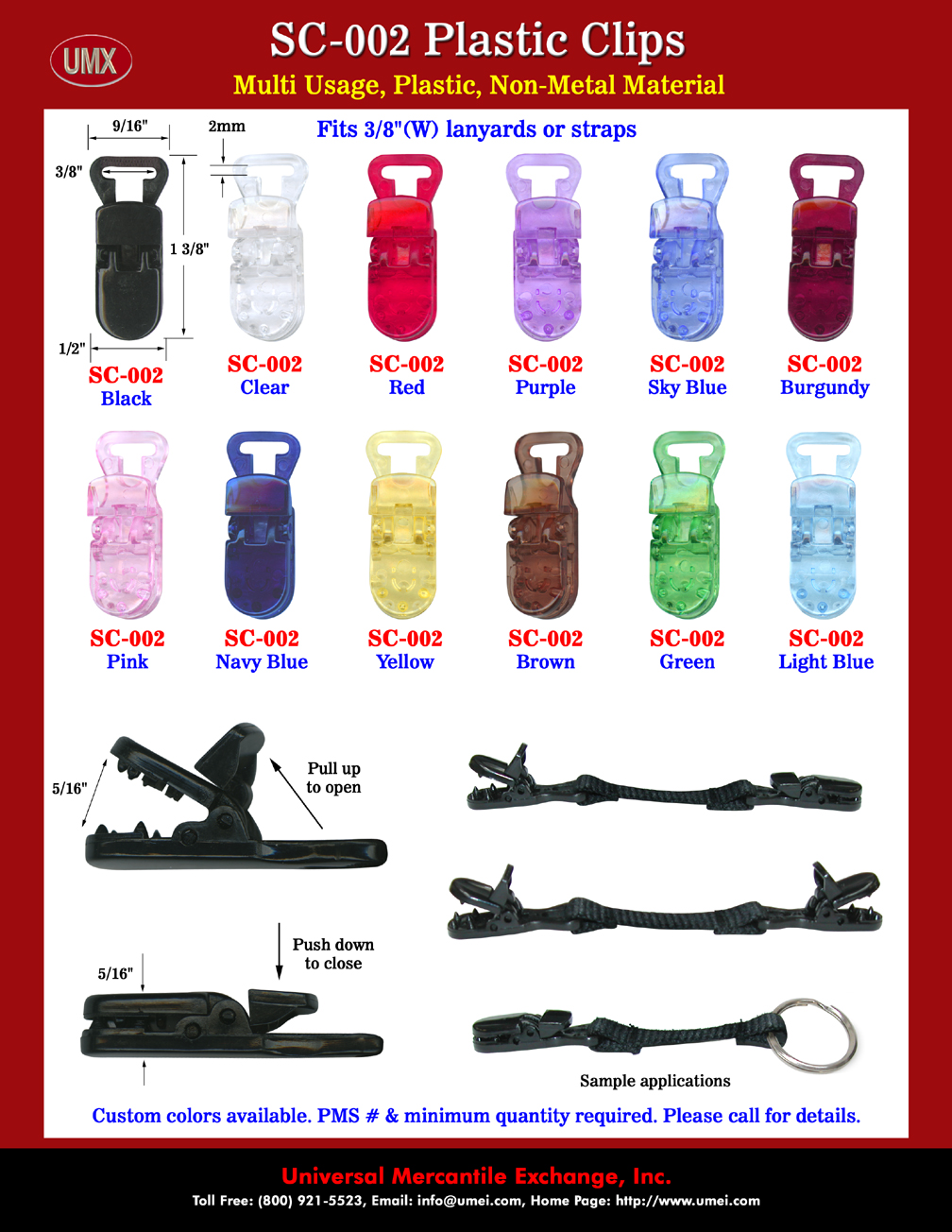 You are viewing Lanyards > Clips > Plastic Clips For Flat Fabric or Plastic Straps.