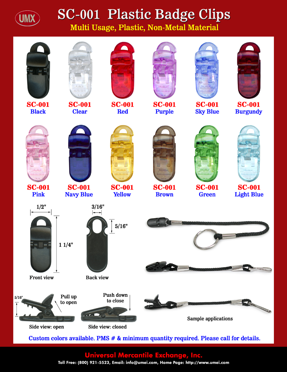 Plastic Badge Clips For Plastic Name Badges or IDs