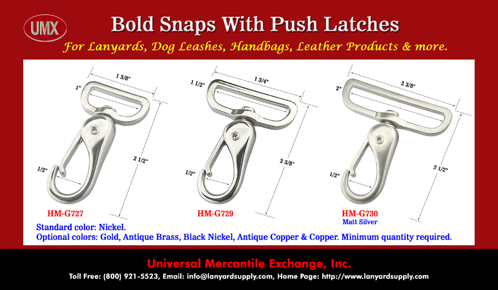 Big Size Bold Snaps With Push Latches - For Easy Open - Schematic Drawing