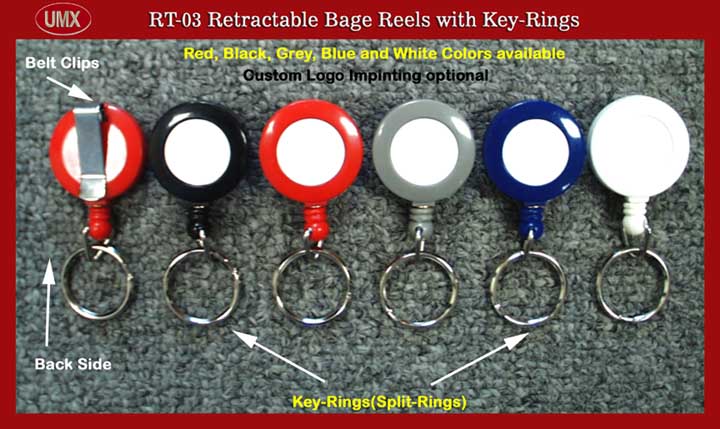 RT-03 Retractable Reels with Key-Rings(Keyrings)