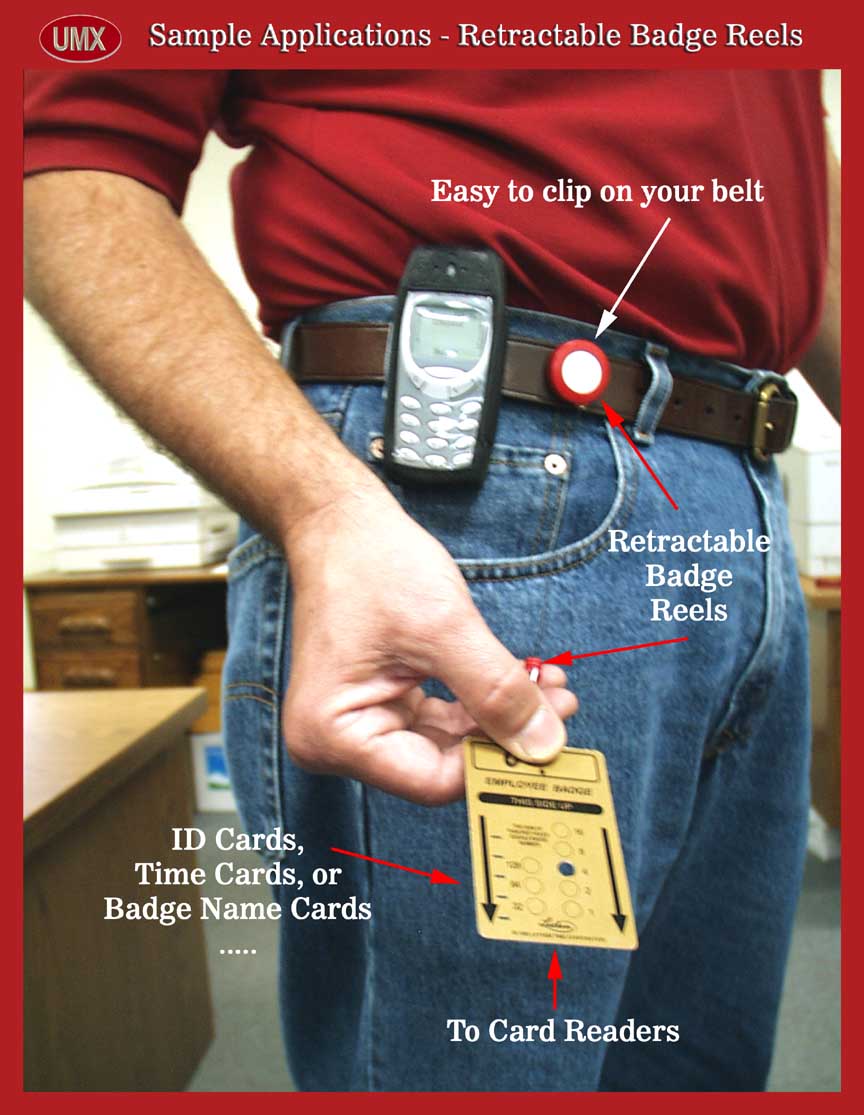 ID Card Reel for Badge Holder or ID Card Reader