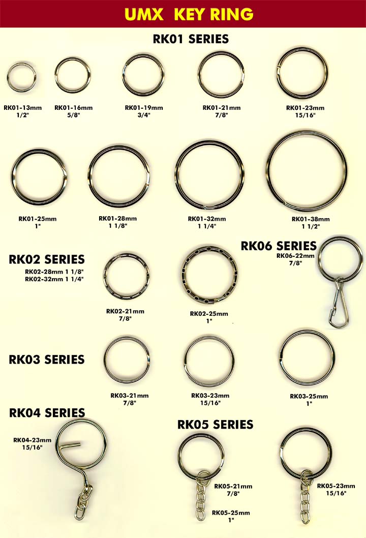 Key Rings: Metal key rings - keyring with snap hooks, chains