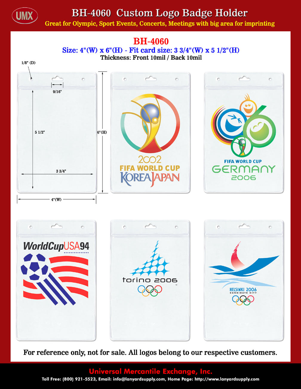 Olympic Game Sporting Custom ID Holders: Popular Sporting Game Custom Printed Models
