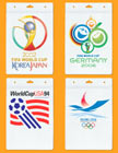 Custom Printed Olympic Sporting ID Card Holders For Sprots Game Show IDs or Game Show Tickets.