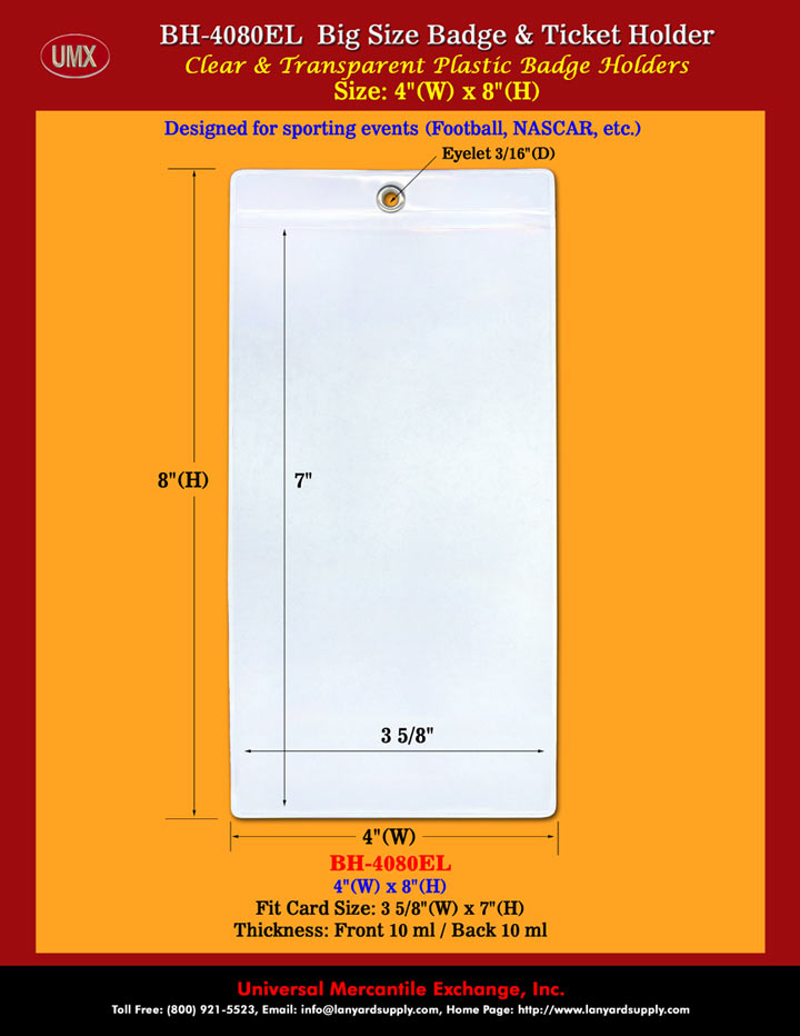 Enhanced Metal Eyeleted Vertical Holders: For 3 5/8&quot;(W)x7&quot;(H) Inserts