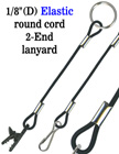 1/8&quot; Stretchable Round Cord 2-End Elastic Leashes With Stretchy Features.