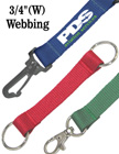 A great selection of hadware attachment with different function, shape, eye size and material of hooks, snaps, rings and clips available for 3/4" heavy duty 2-end leashes.