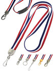 Lanyards With Woven Red-White-Blue Stripes For Cellular Phone Straps