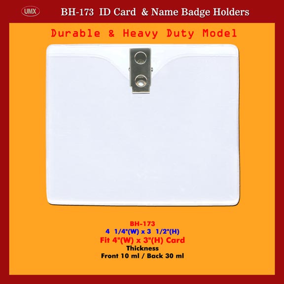 Durable and Heavy Duty 4(w)x3(h) Name Badge Holder Supply