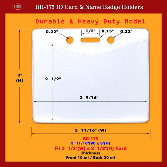 Durable and Heavy Duty Credit Card Size Photo ID Card Holders Supply