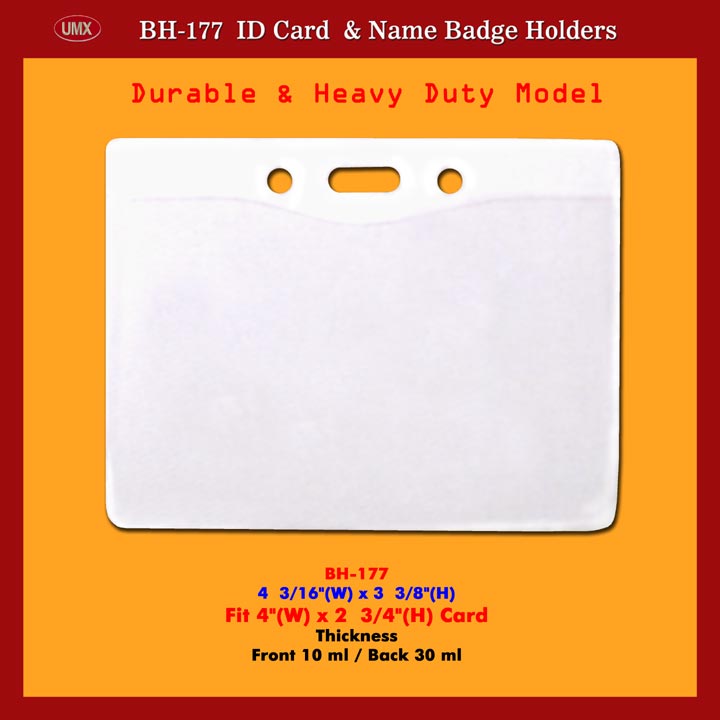 Durable and Heavy Duty 4(w)x2 3/4 id badge holder